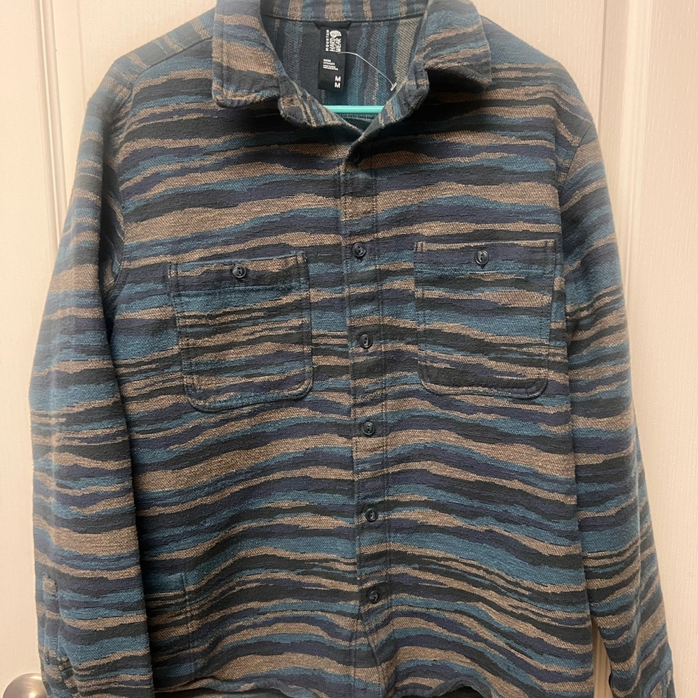 Mountain Hardware Mens Granite Peak Shirt Jacket Heavy Flannel Button Up Medium